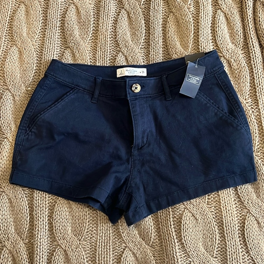 NWT Abercrombie and Fitch, navy jean shorts